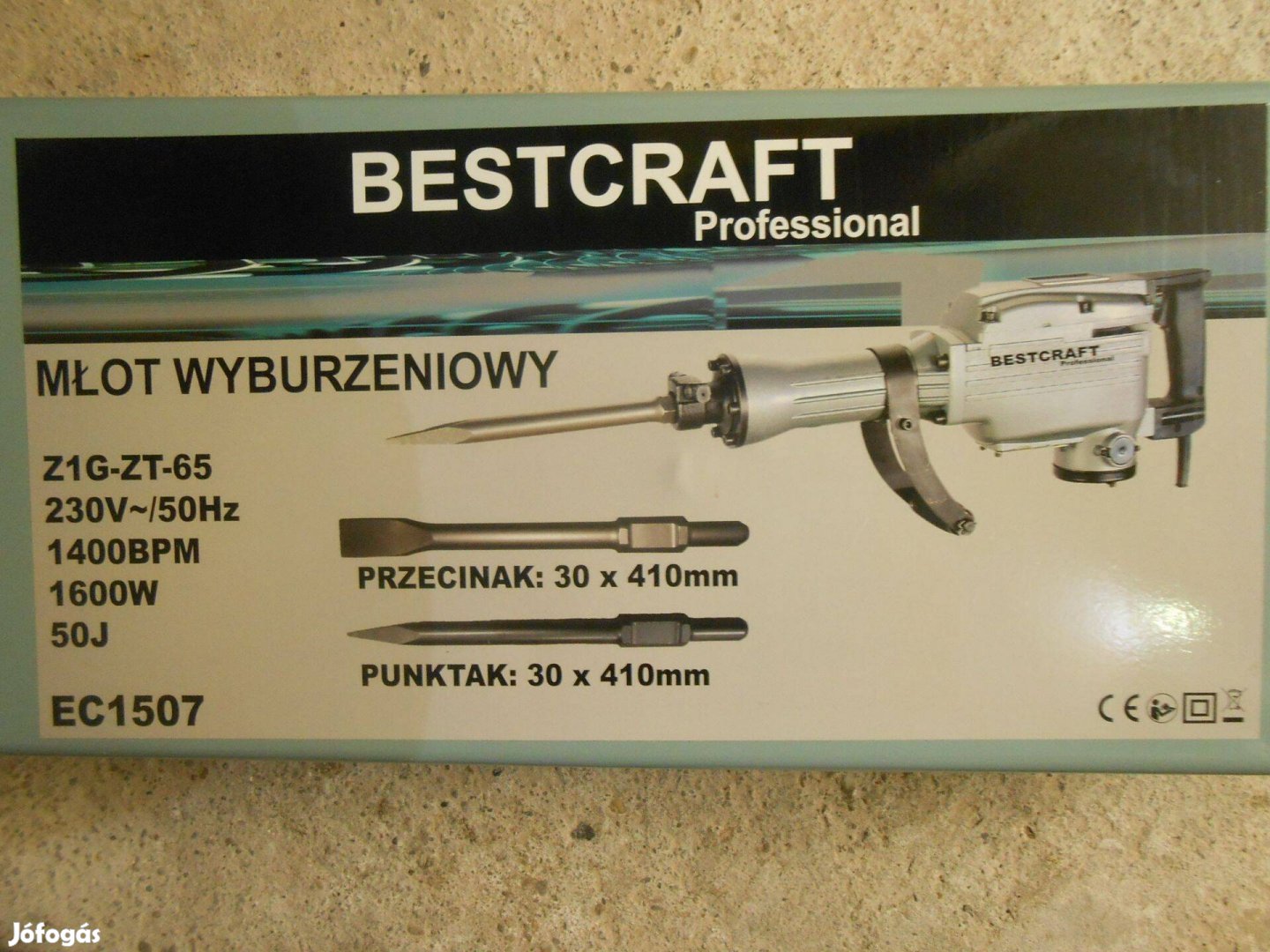 Bestcraft EC1507 bontókalapács vésőgép 1600W 50J Minőség, garancia!