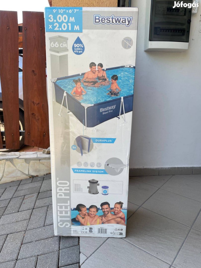 Bestway Csővázas medence 2x3x0,66 m extra gépészettel
