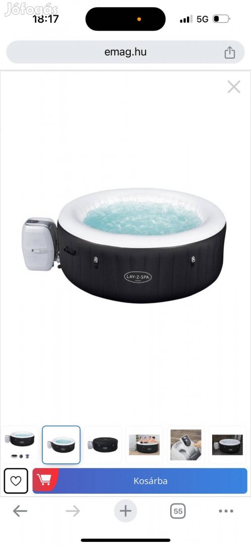 Bestway HMC 009 Lay-Z-Spa Miami felfújható jakuzzi masszázsmedence fűt