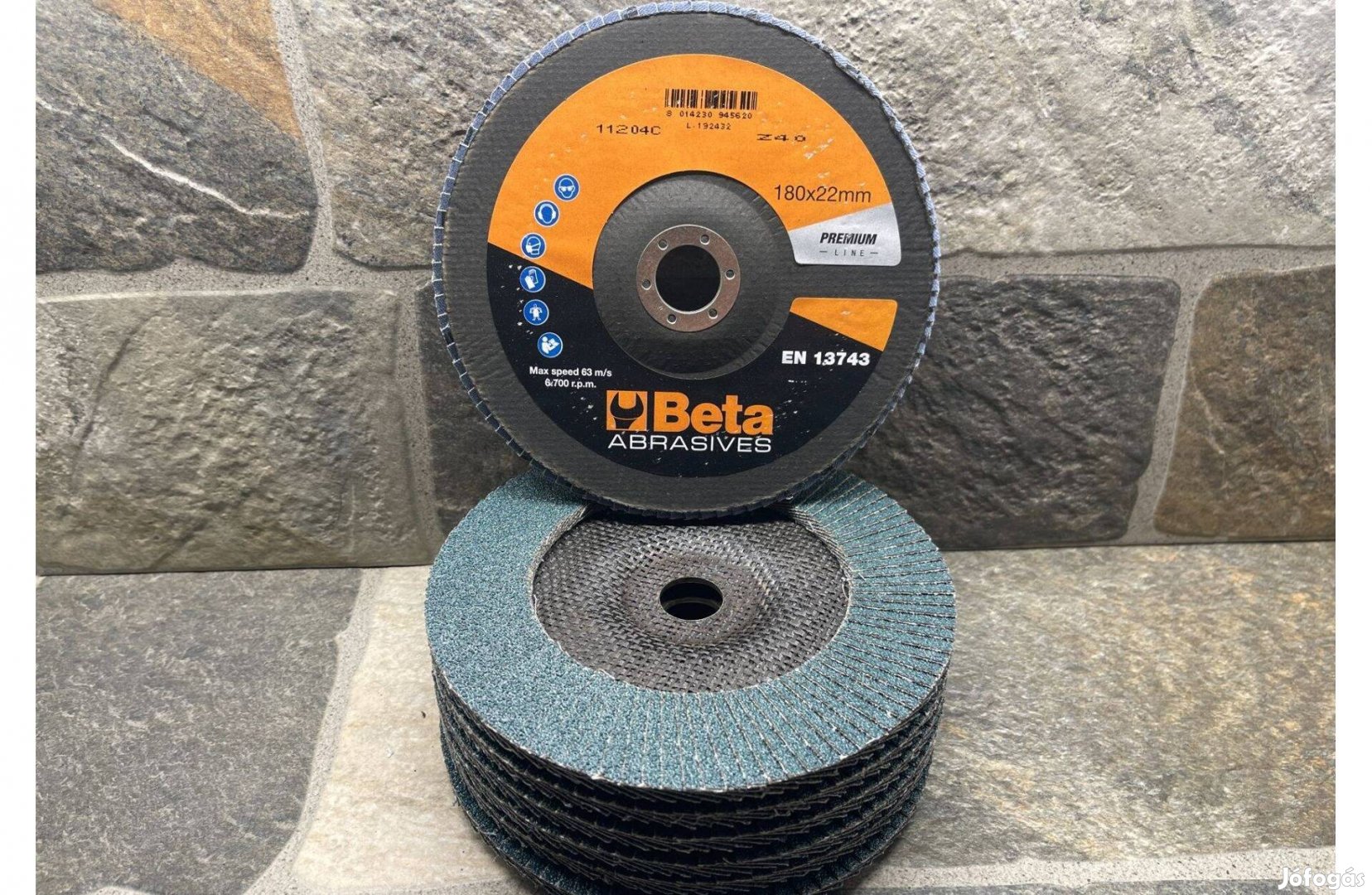 Beta Abrasives Premium Lapos csiszoló tárcsa 180x22 Z40