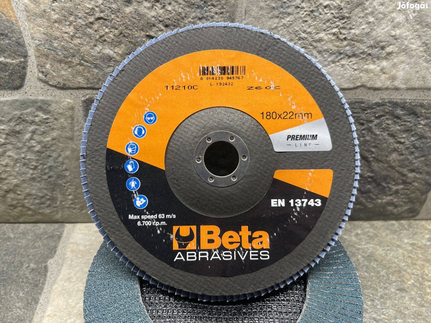 Beta Abrasives Premium Lapos csiszolótárcsa 180x22 Z60