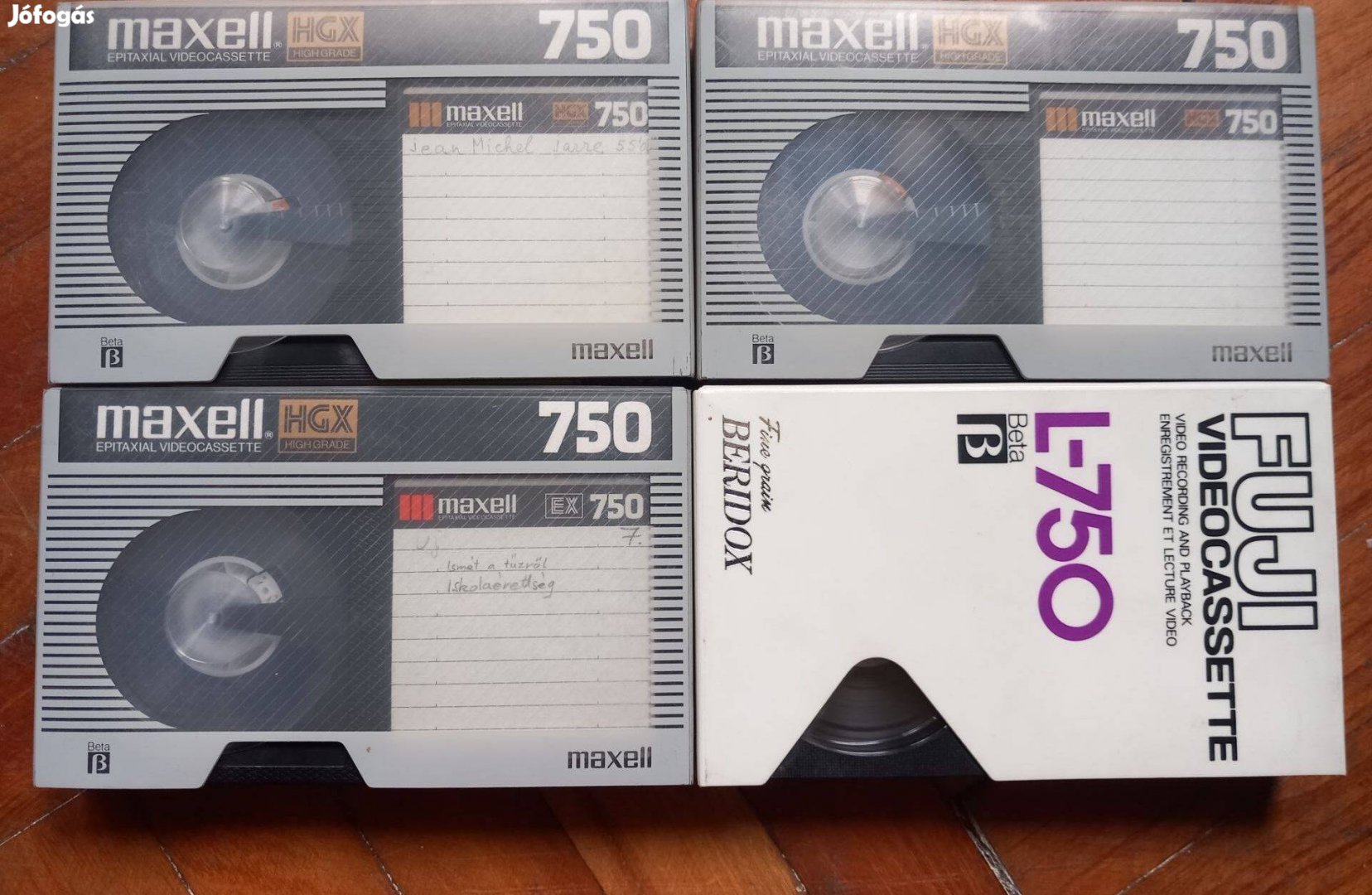 Betamax rendszerű videókazetták 4 db