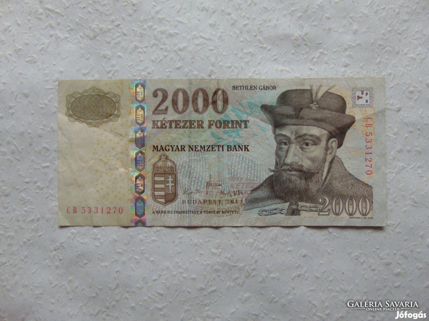 Bethlen Gábor 2000 forint 2013