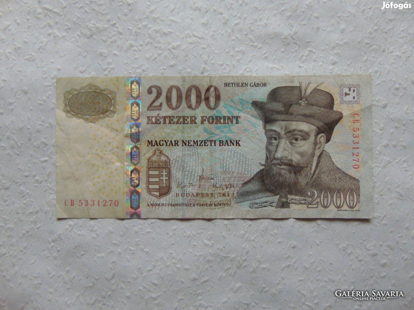 Bethlen Gábor 2000 forint 2013 CB