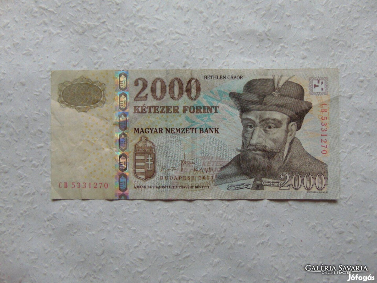 Bethlen Gábor 2000 forint 2013 CB Kép szerinti állapotban