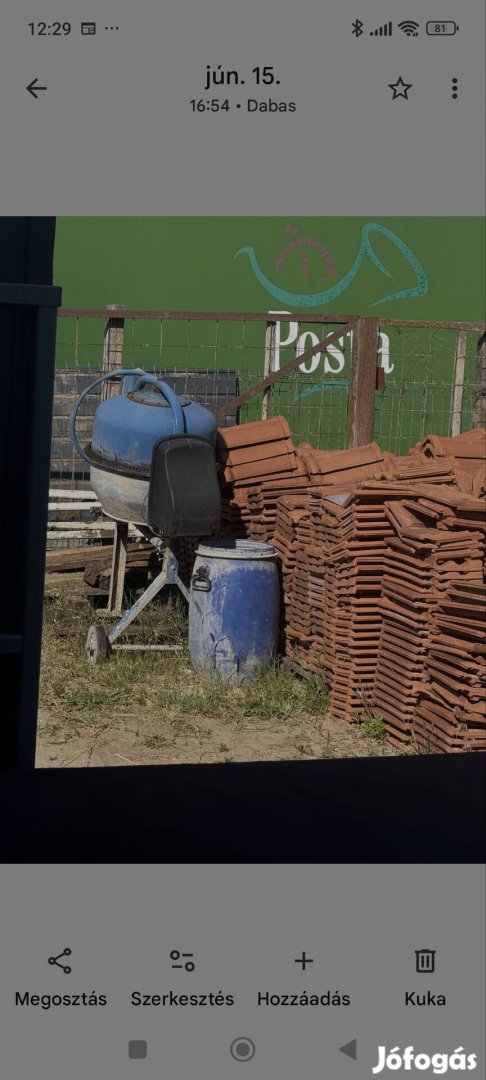 Beton keverő gép 220V-os motor 