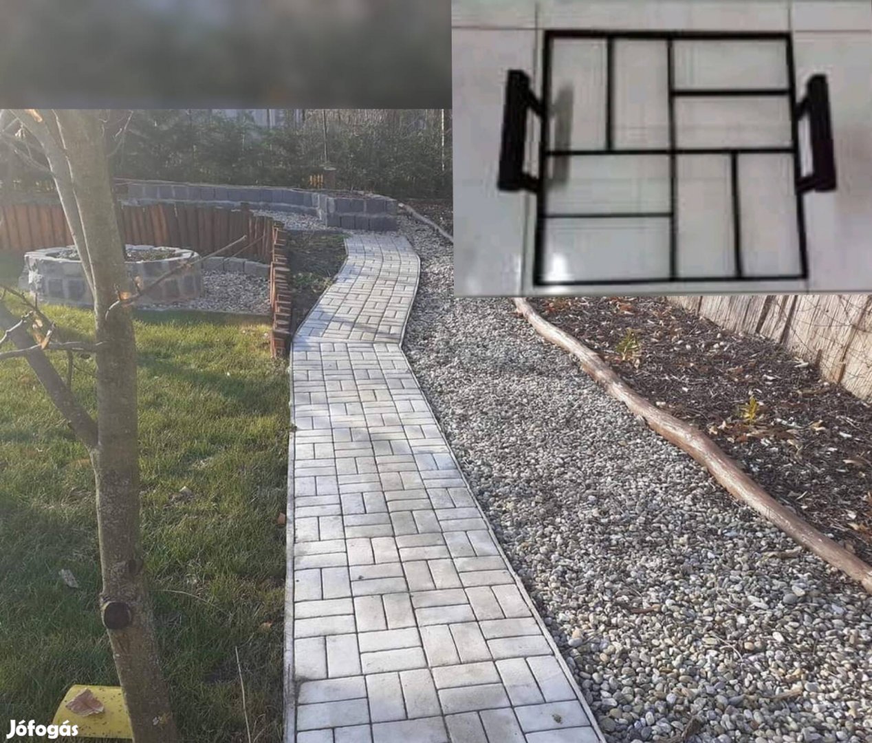 Beton mintázó sablon vasból Akciós 40*40 cm