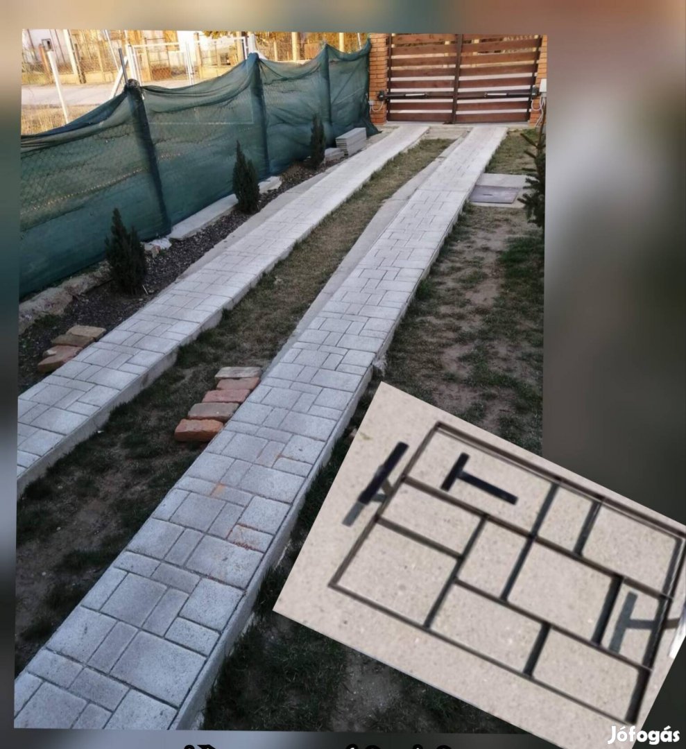 Beton mintázó sablon vasból Akciós Vegyes 60X40 