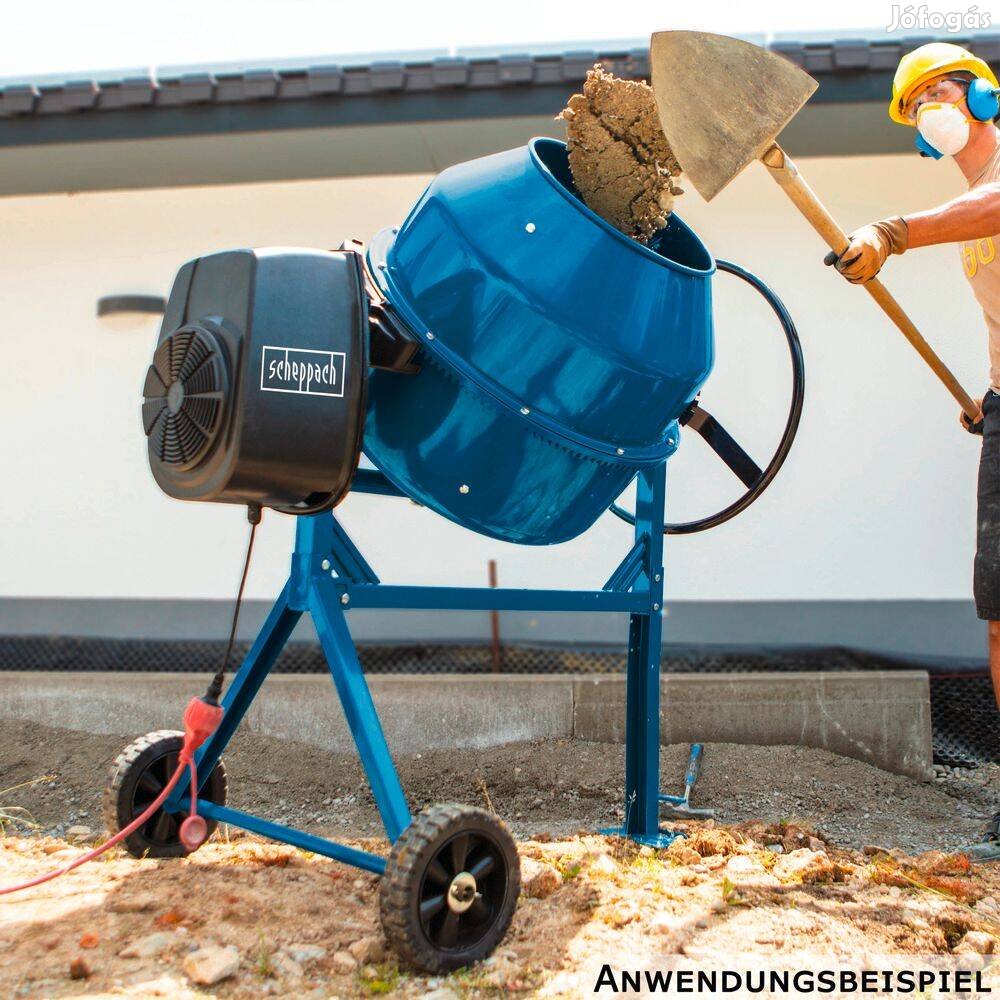 Betonkeverő 230 V 63 L 55 kg Űrtartalom Fordulatszám 27,5