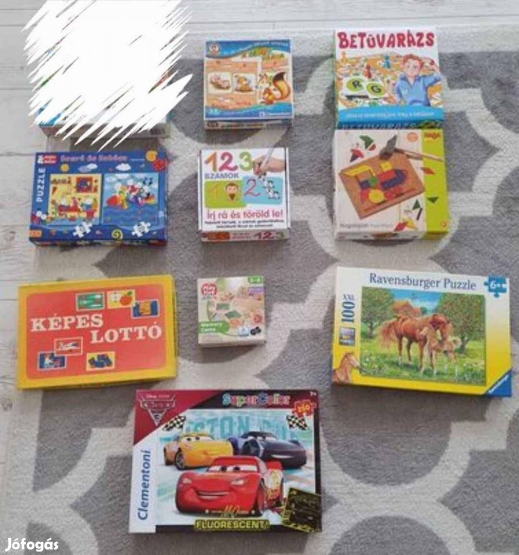 Betűvarázs, Bogyó és Babóca puzzle, lovas, Verdák kirakó,