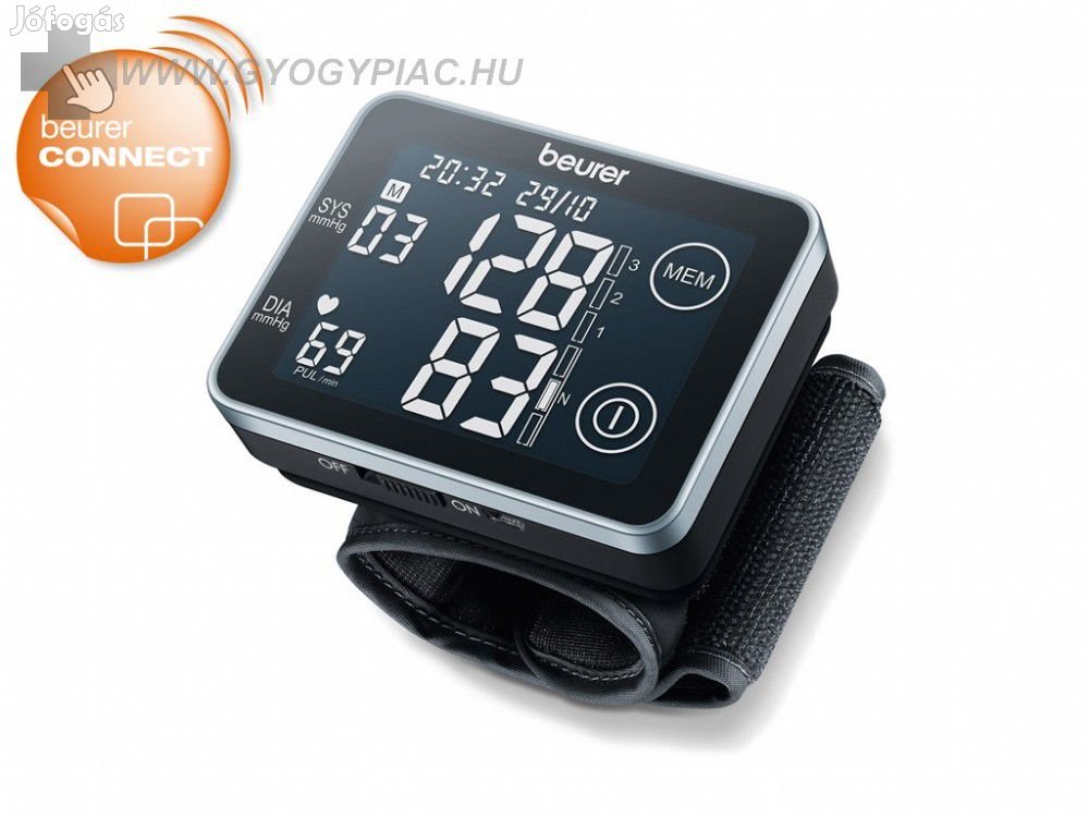 Beurer BC 58 Csuklós vérnyomásmérő ingyenesen letölthető szoftverrel,