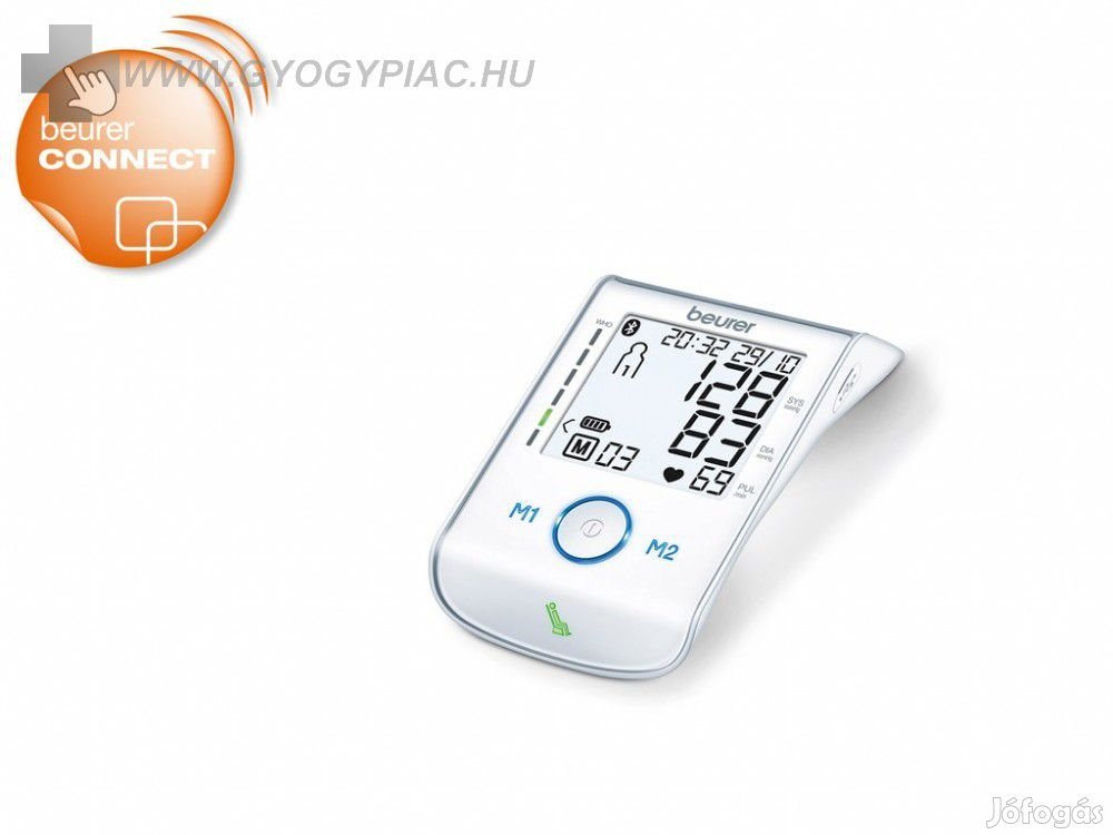Beurer BM 85 felkaros vérnyomásmérő Bluetooth 3 év garanciával
