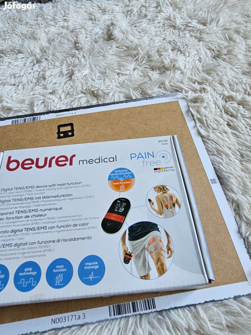 Beurer EM59 HEAT digitális TENS/EMS melegítő funkcióval új dobozos