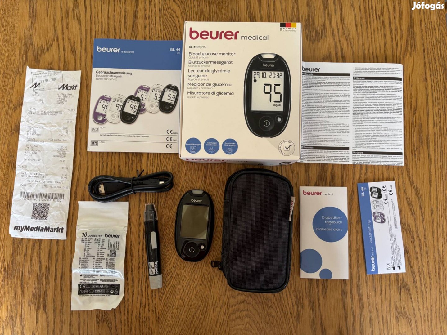 Beurer GL 44 vércukormérő 5 év garancia!!!