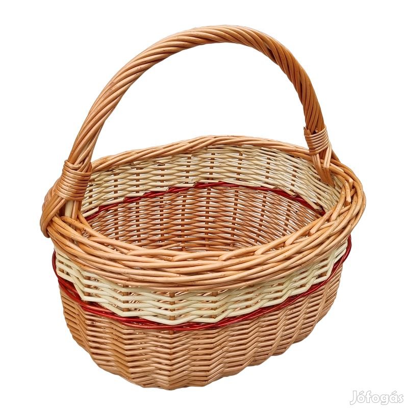 Bevásárló fonott kosár fűzfavesszőből