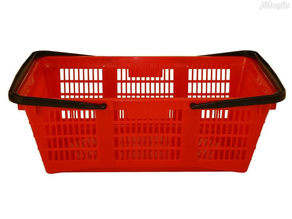 Bevásárlókosár műanyag piros