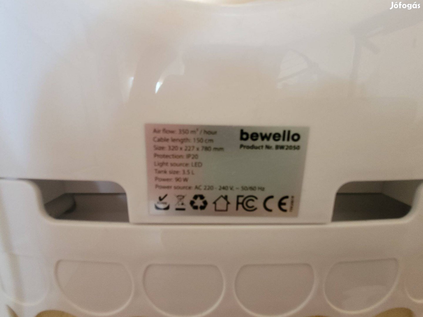 Bewello BW250 léghűtő