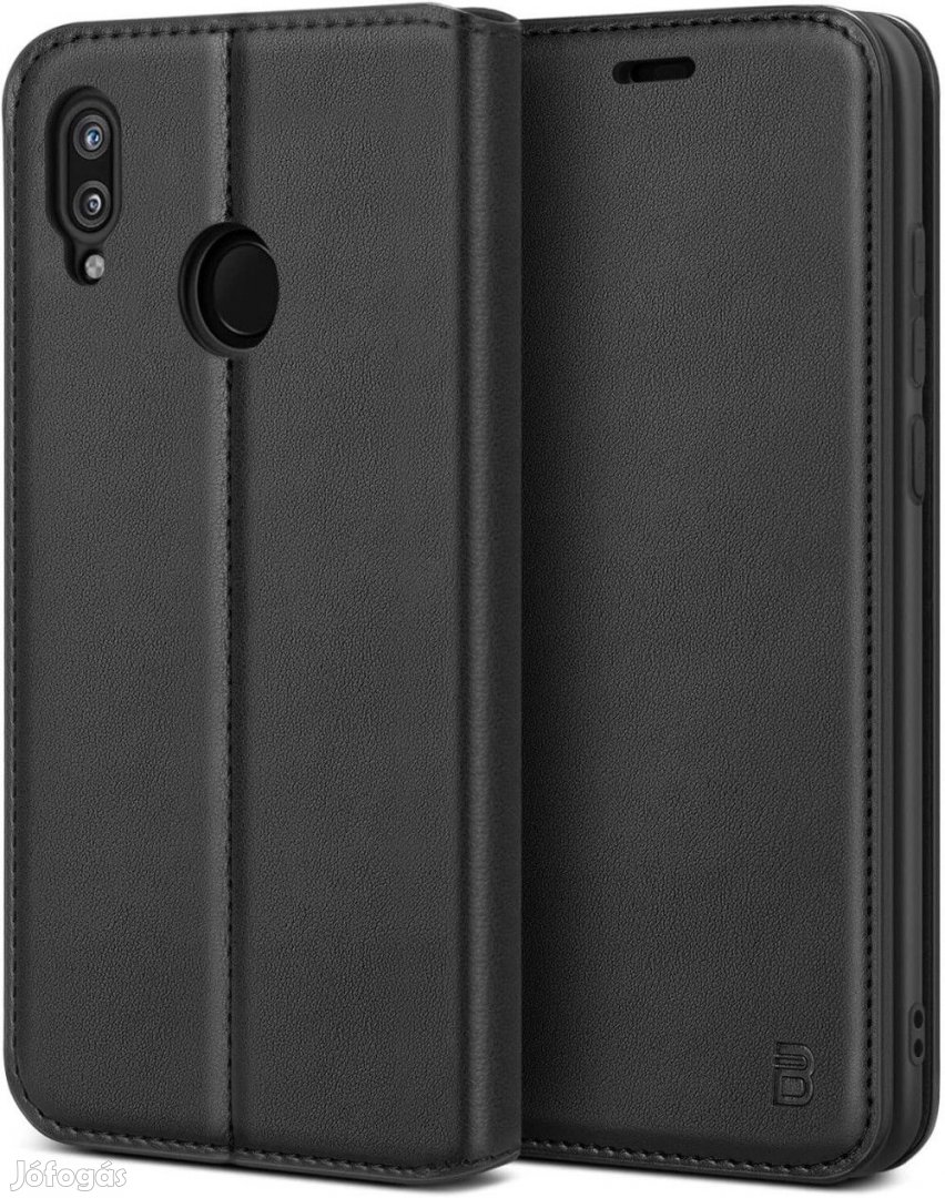 Bez Huawei P20 Lite Flip Cover Tok Kártyatartóval és Állvánnyal
