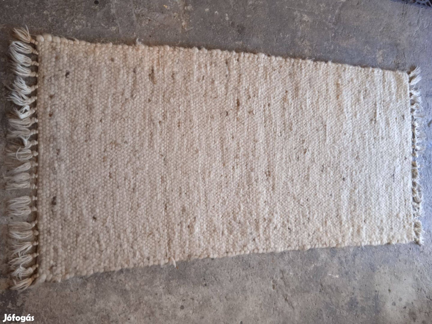 Bézs Gyapjú Kétoldalas Futószőnyeg