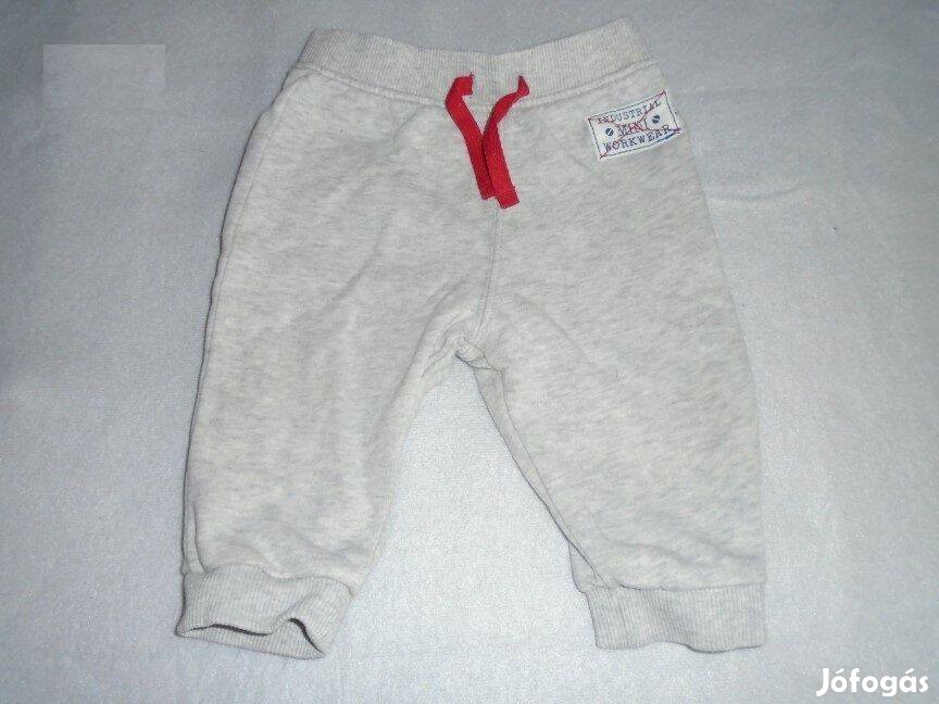 Bhs szürke pamut nadrág jogger 3-6 hó méret 68 szürke nadrág