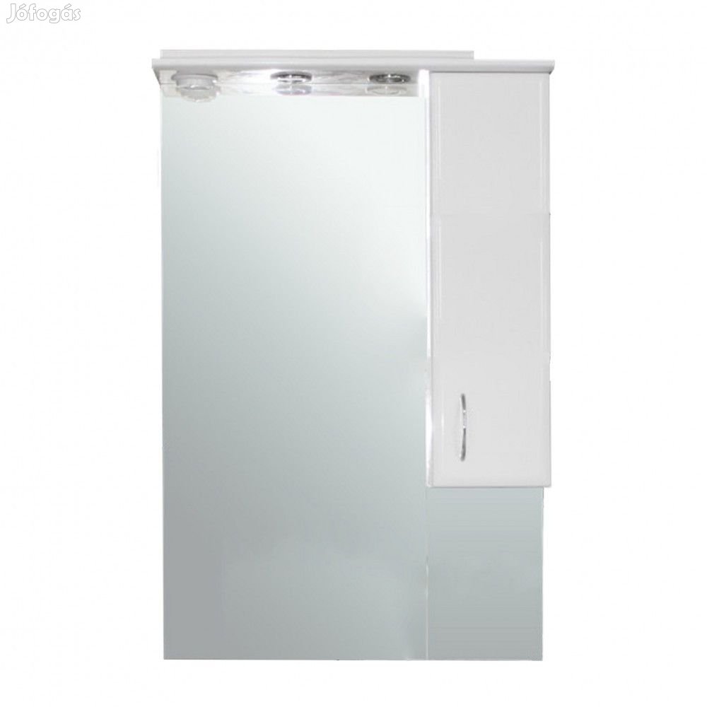 Bianca Plus 65 fürdőszoba bútor felsőszekrény, magasfényű fehér színb
