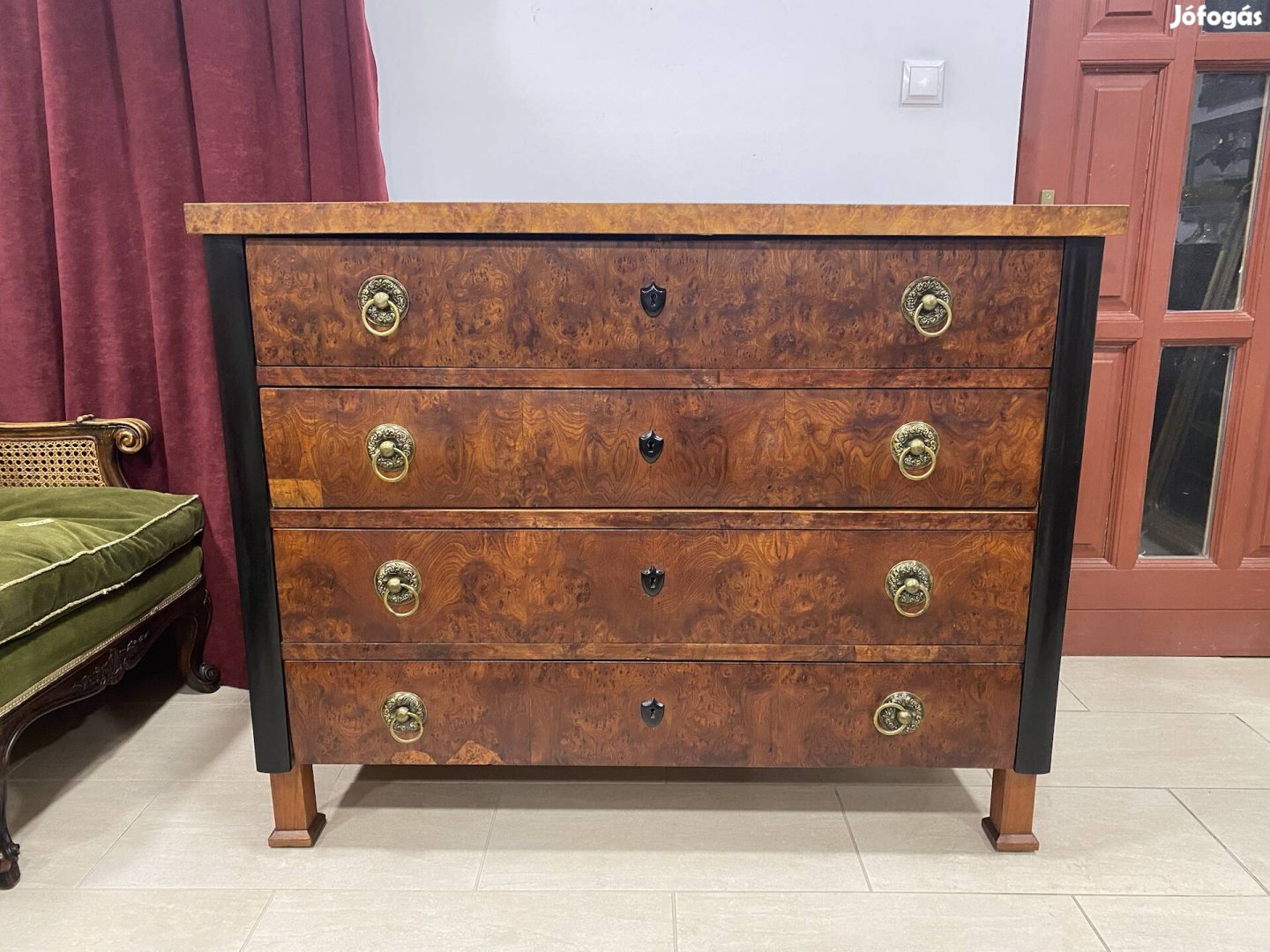 Biedermeier 4 fiókos komód