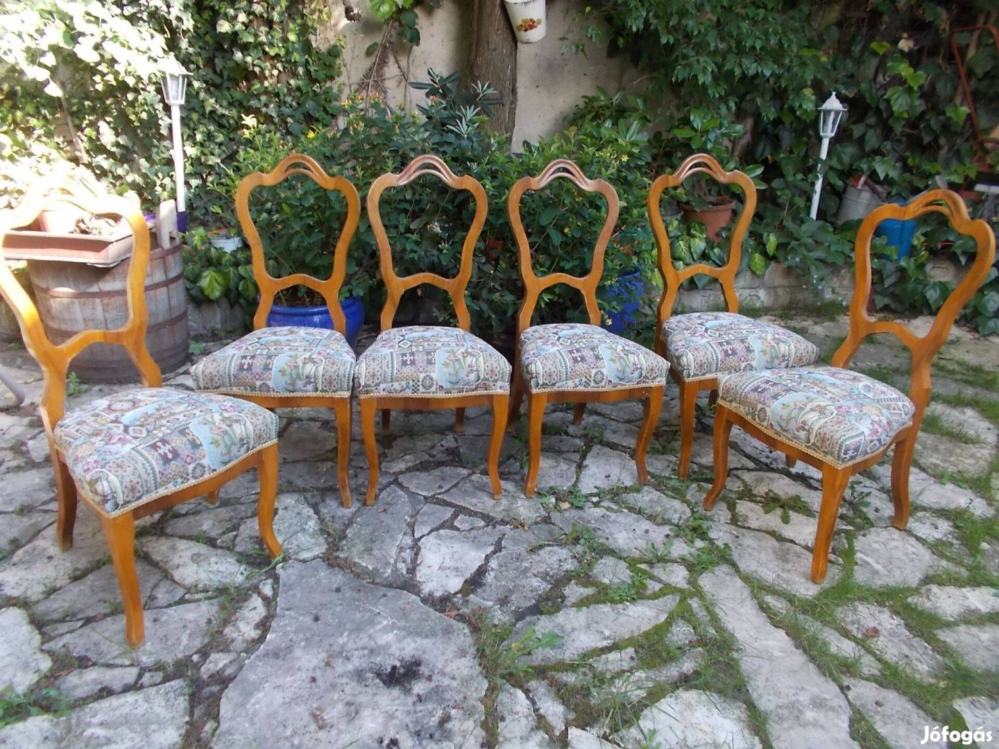 Biedermeier Louis Philippe székek 6 db kastély dekoráció