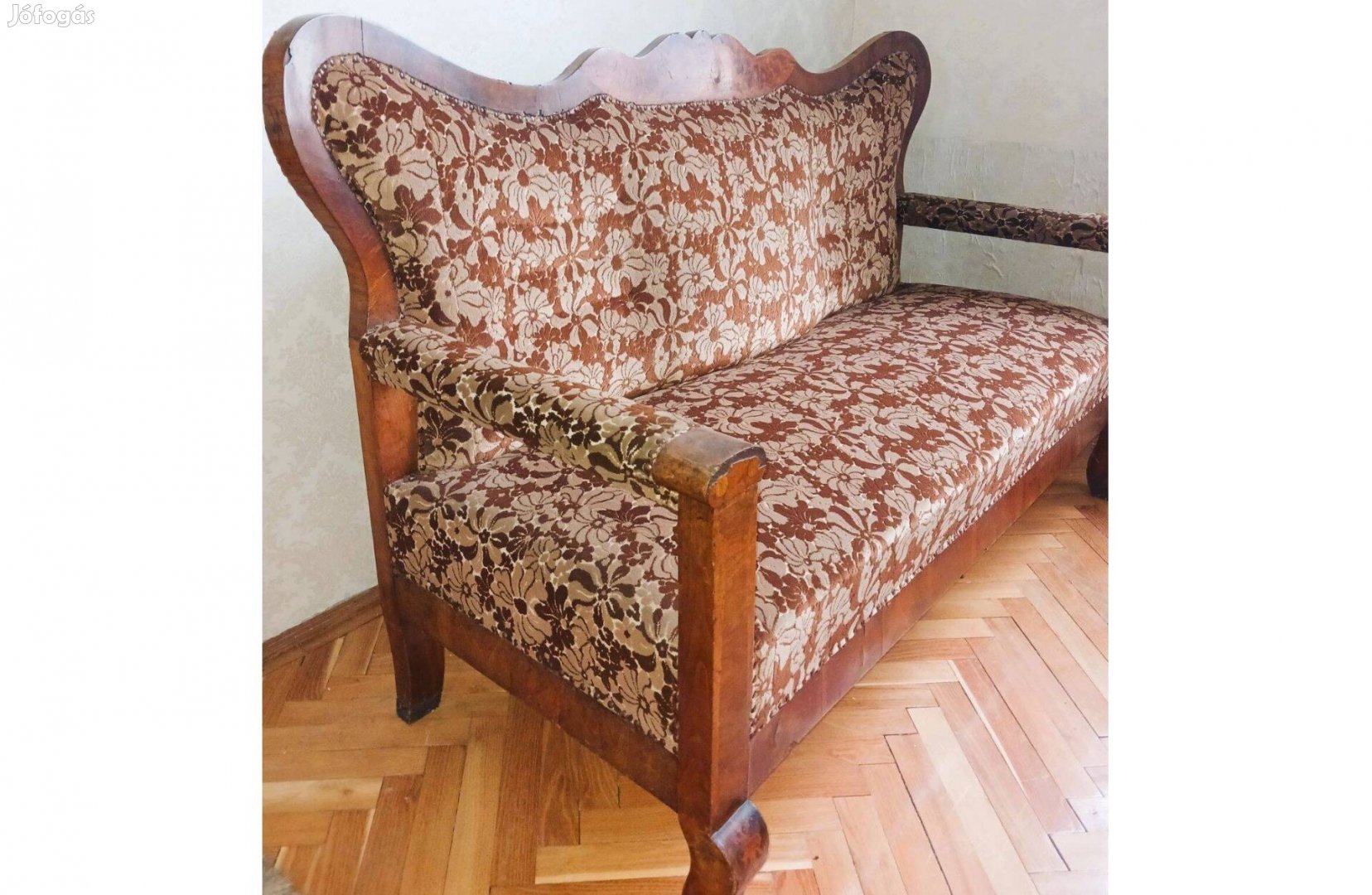 Biedermeier kanapé sofa intarzia díszítéssel