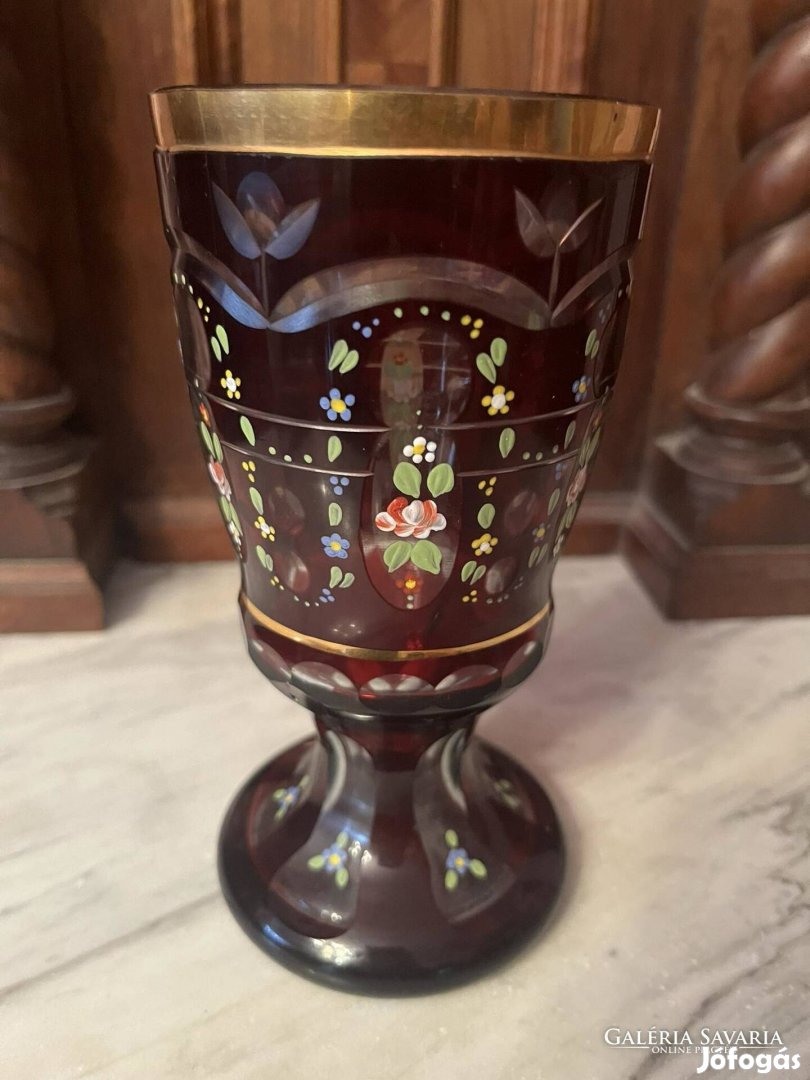 Biedermeier talpas pohár