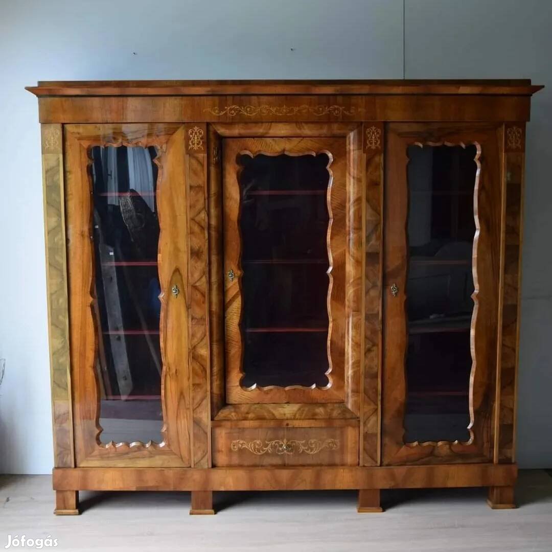 Biedermeier vitrin,könyvszekrény