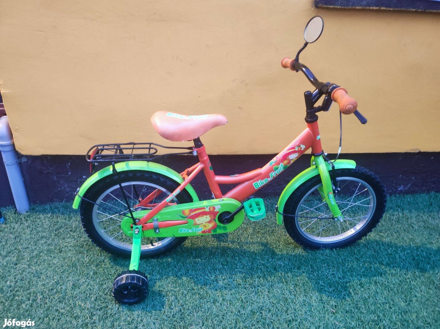 Bike & Fruit narancssárga zöld 16" gyerekbicikli tanulóbicikli eladó