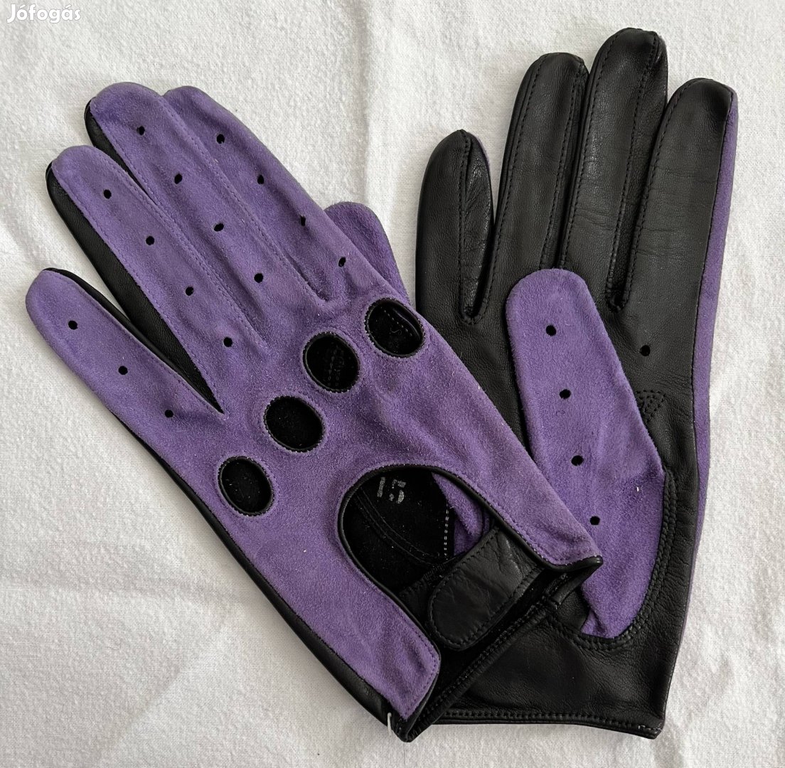 Bikolor női autós Bőr kesztyű - Bőrkesztyű - Leather gloves