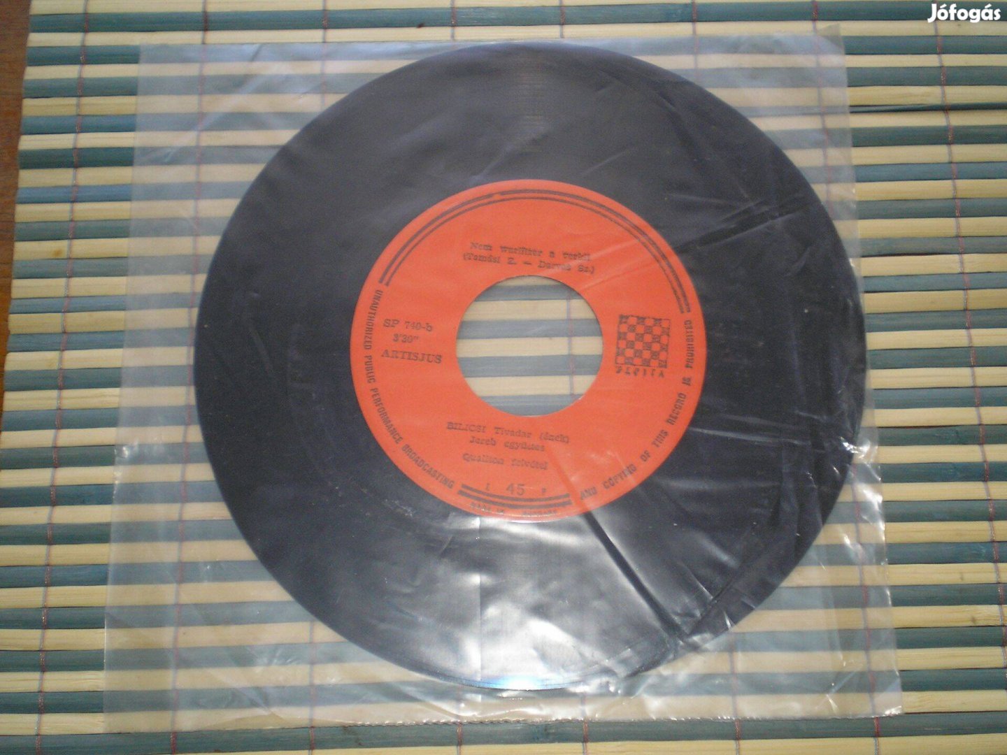 Bilicsi Tivadar bakelit kislemez SP