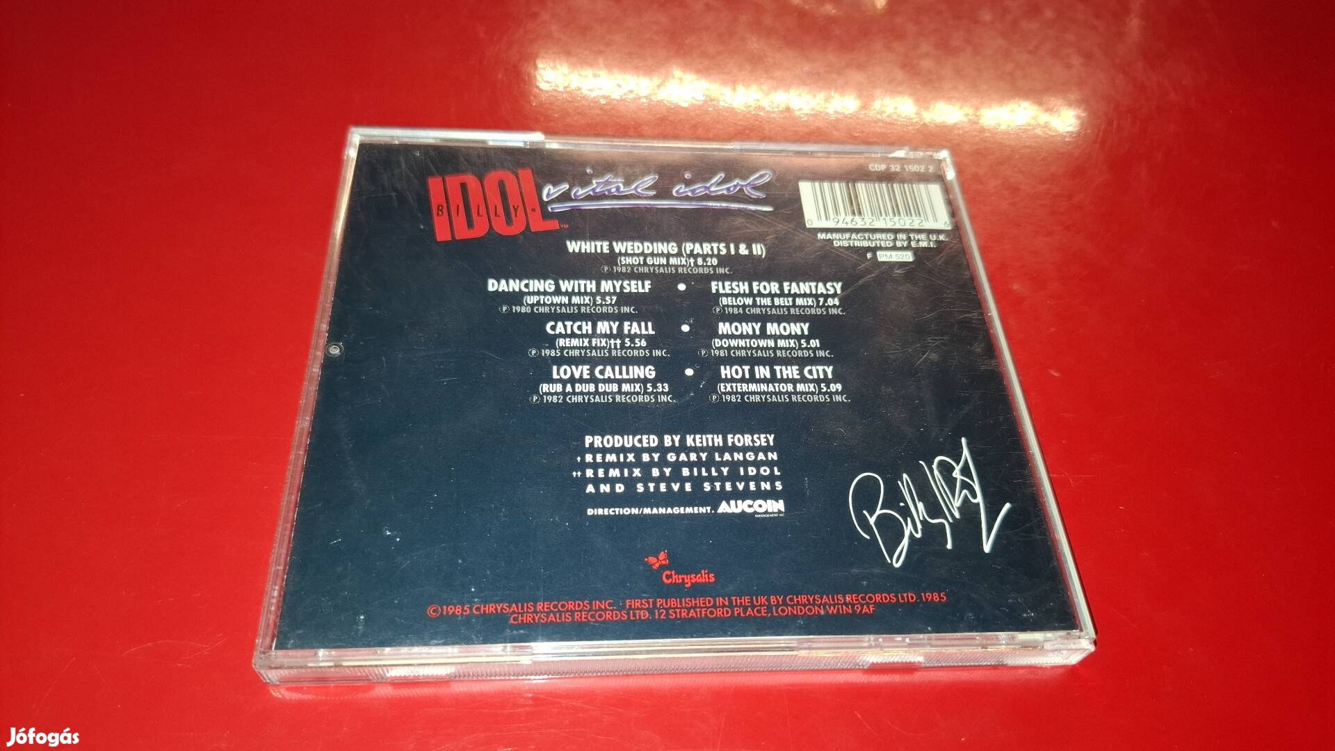 Billy Idol Vital Idol Cd 1985 UK