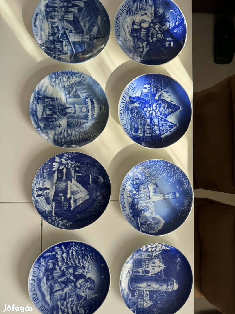 Bing Gr?ndahl karácsonyi porcelán falitányér gyűjtemény