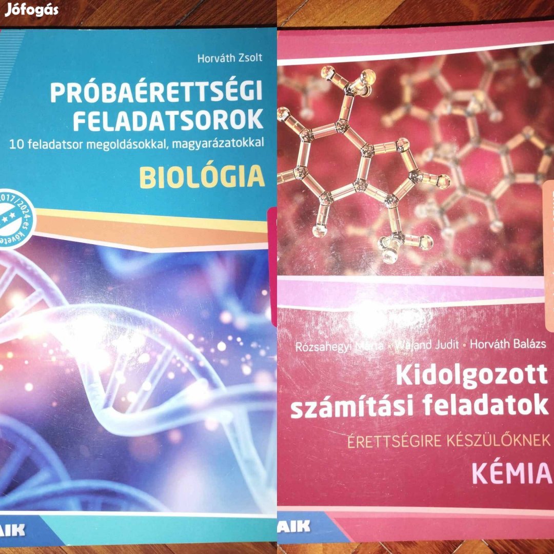 Biológia+kémia tankönyvek