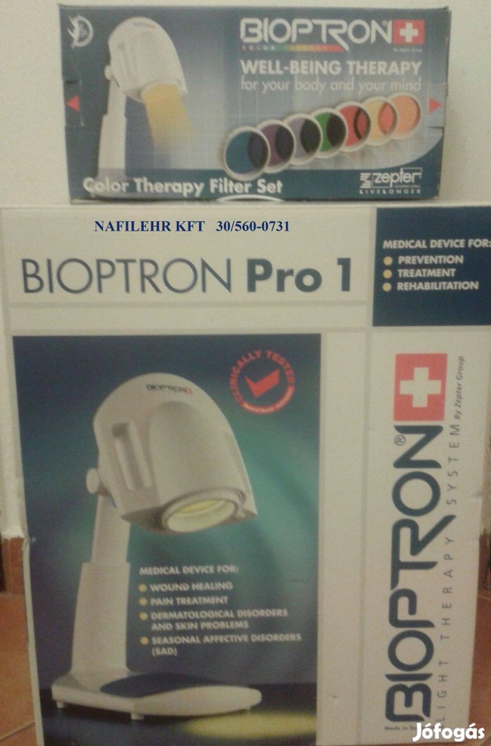 Bioptron Pro1 lámpa színterápiával, állvány 5 év garancia,