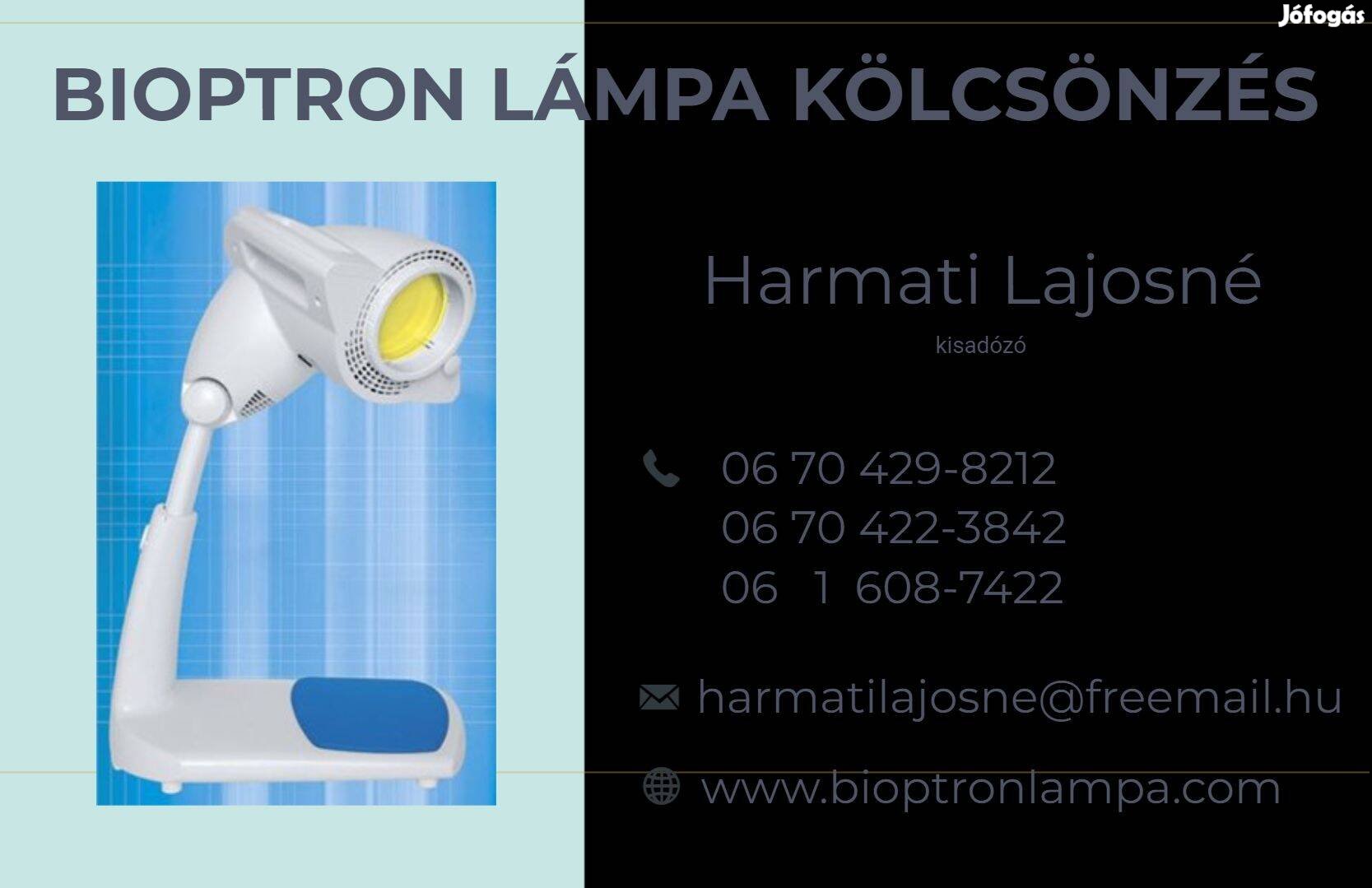Bioptron lámpa bérlés 06 70 429-8212