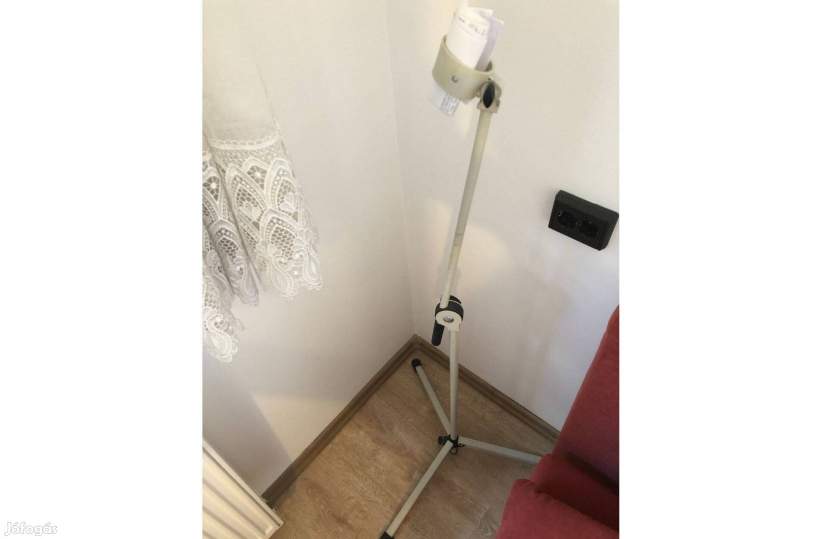 Bioptron lámpa tartó, álvány, papírjaival kiváló állapotban