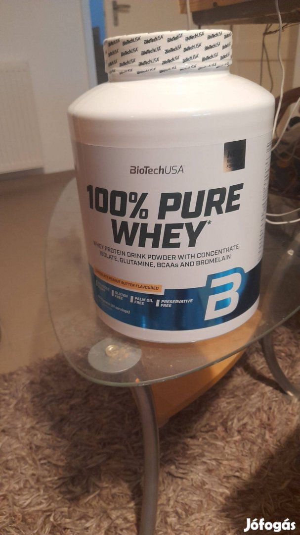 Biotech Usa bontatlan 100% pure whey fehérje + kiegészítő vitaminok