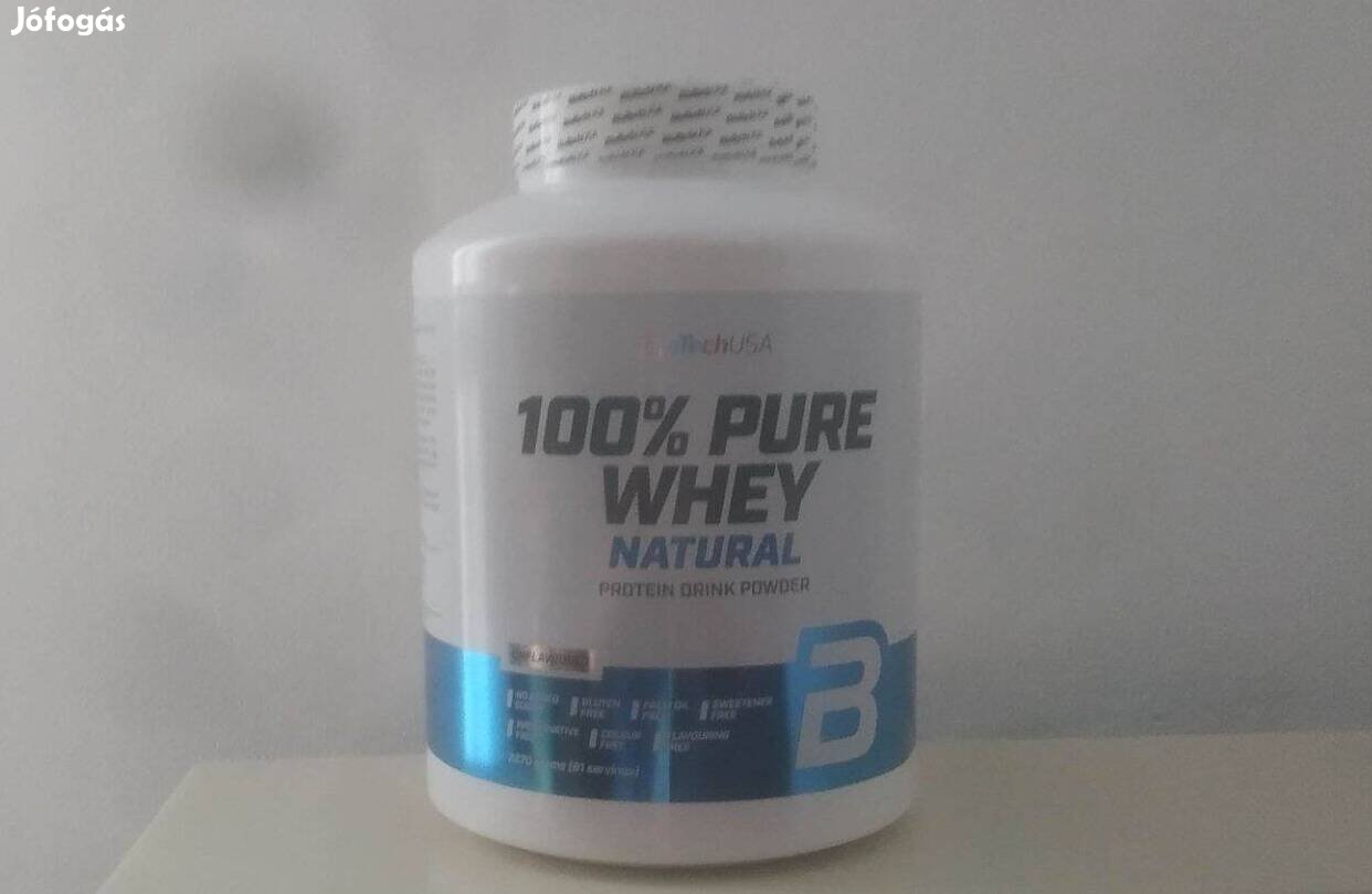 Biotechusa 100% Pure whey natural tejsavófehérje-koncentrátum italpor