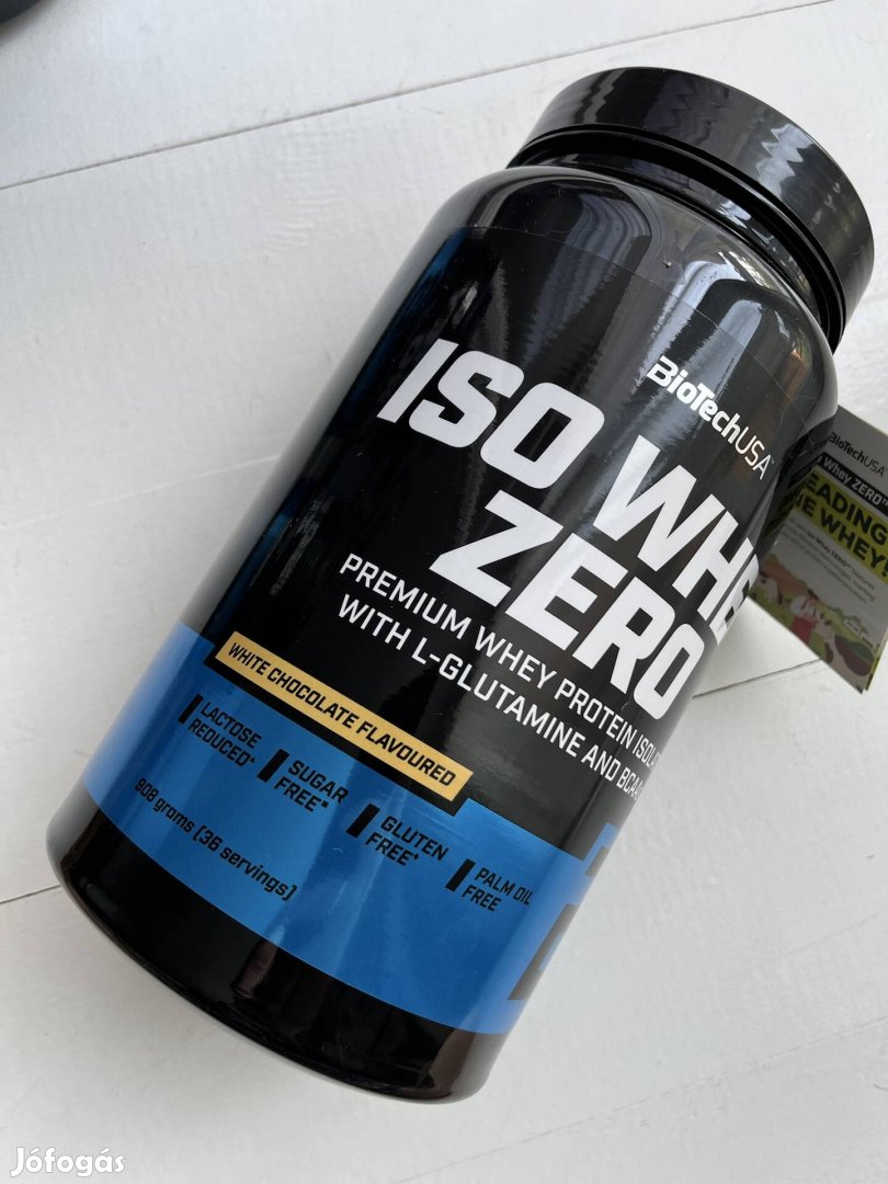 Biotechusa Iso Whey Zero fehérjepor, fehér csokis, 908g