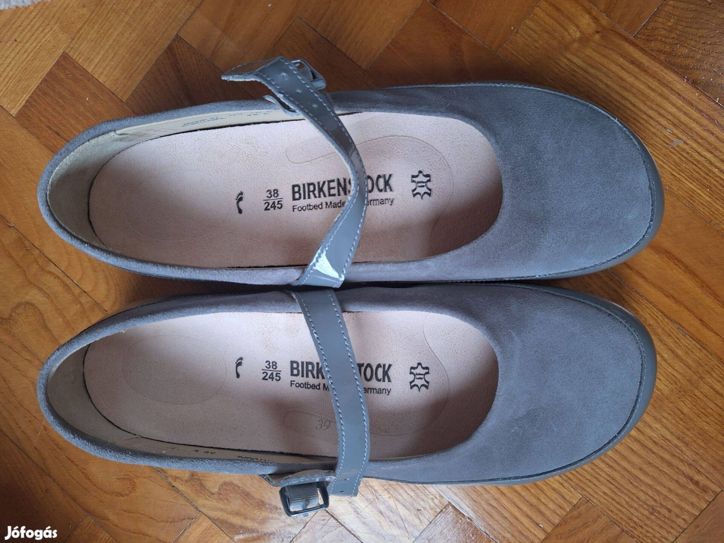 Birkenstock Lismore bőr szürke balerina 38