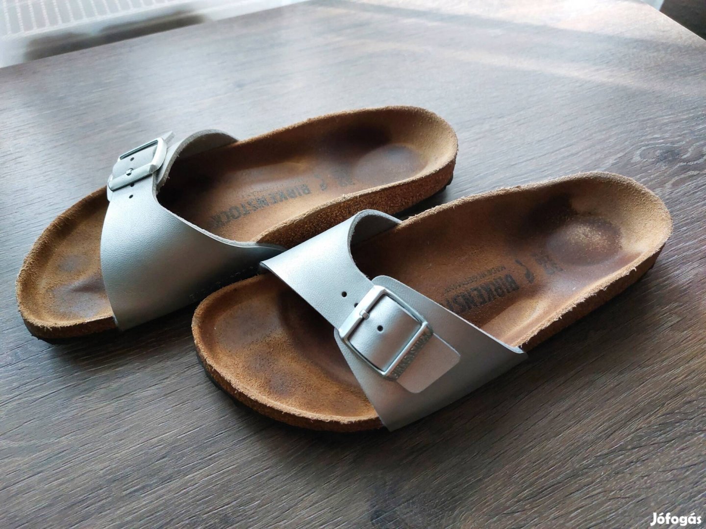 Birkenstock Madrid bőr női ezüst papucs 39 39-es