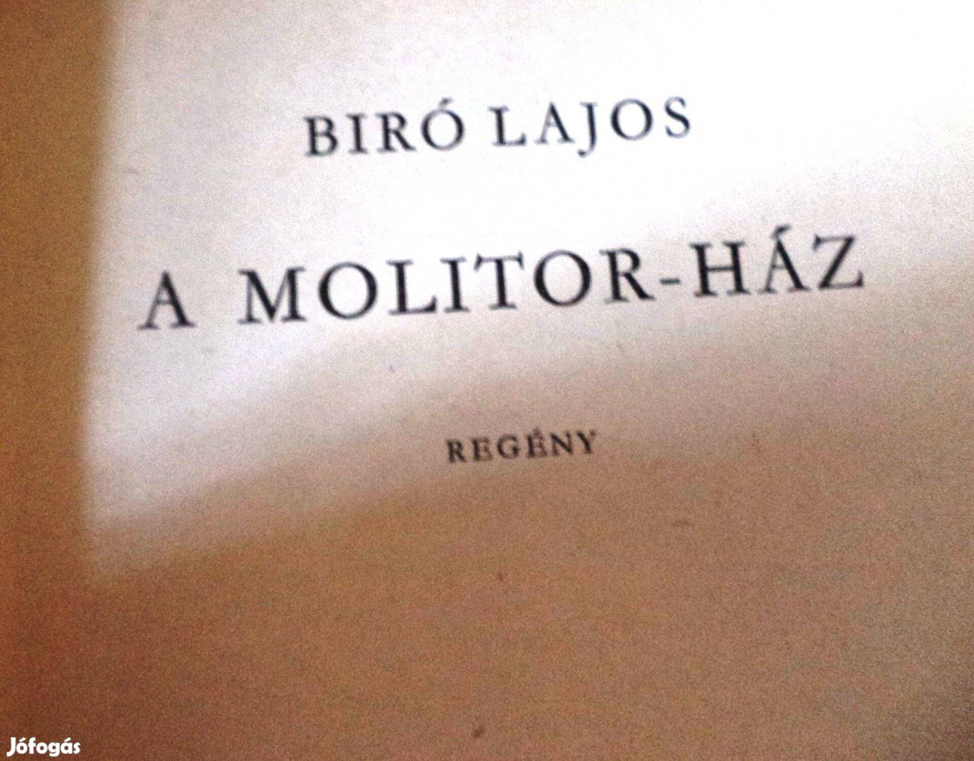 Biró Lajos: A Molitor - ház