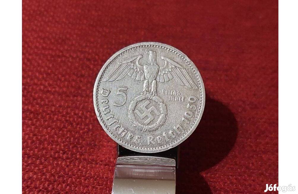 Birodalmi ezüst 5 márka - 1939 G