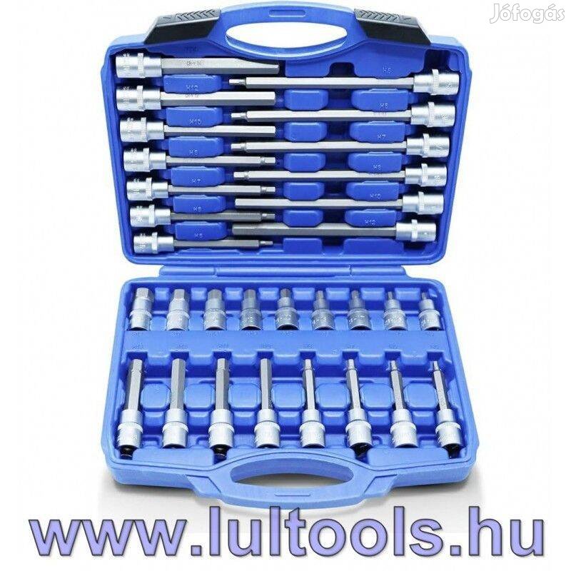Bit dugókulcs készlet 30 részes Torx 1/2" 55-200 mm