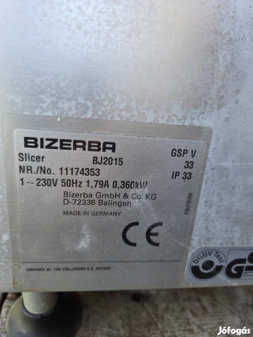 Bizerba szeletelő gép
