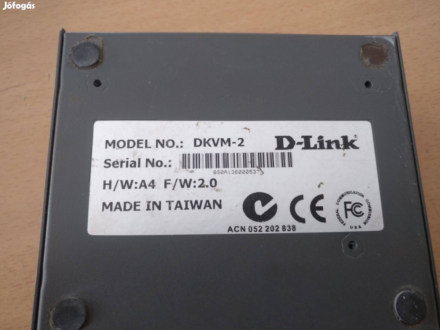 Bizonytalan állapotú D-link KVM Switch 2-portos