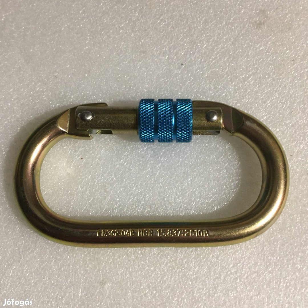 Biztonsági 981 acél ovális karabiner csavarmenetes biztosítás 107x57cm